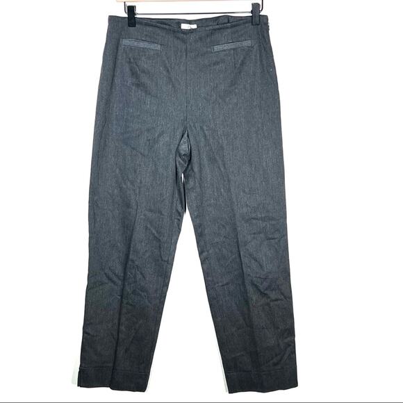 Loft dark gray straight leg flat front business casual pants size 6 B144 - Picture 1 of 4